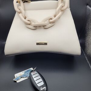 ALDO Beige Chain Strap Shoulder Bag